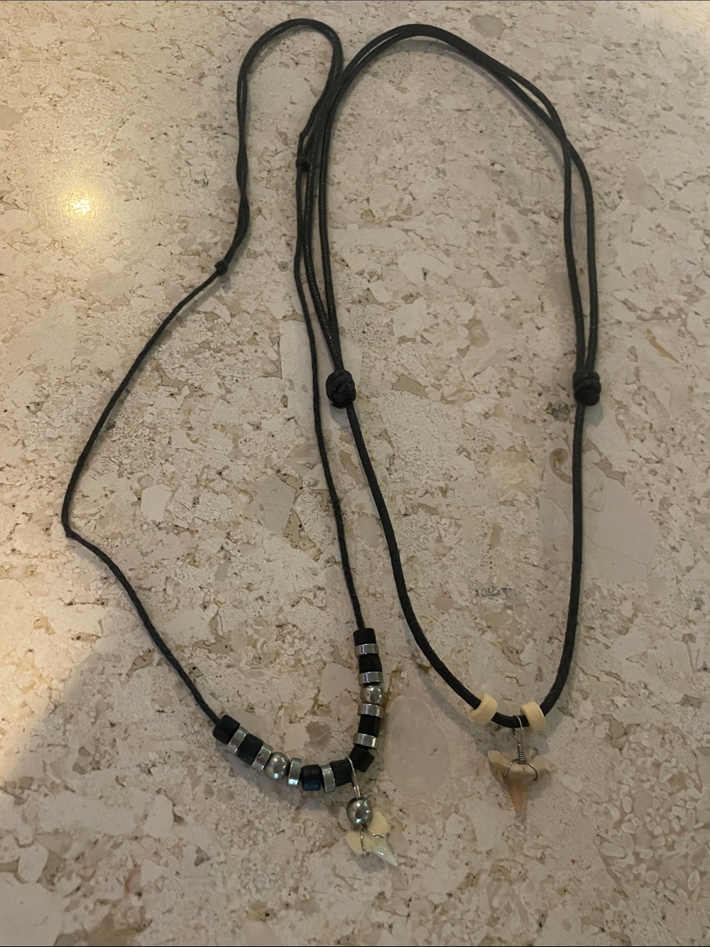 Handmade Black Cord Beach Necklaces with Shell Accents